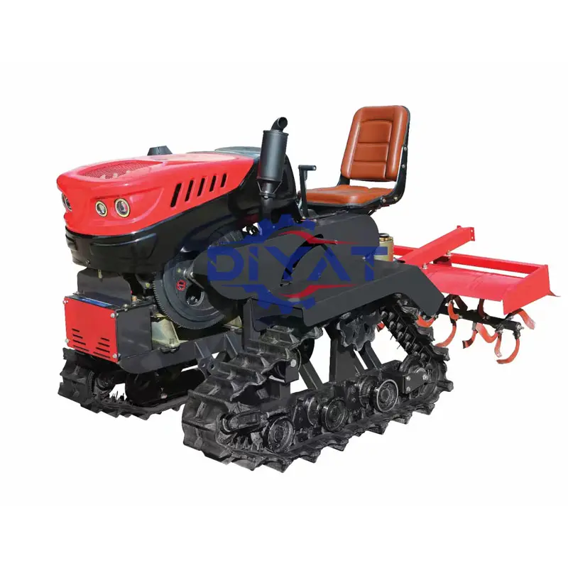 Mini agricultural crawler tractor with farm tool for sale