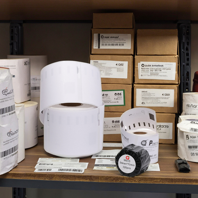 2024 Wholesale Dymo Thermal Printer 99015 54X70mm Postal Garment Packaging Labels Waterproof Blank Printing Label Sticker Paper