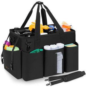 Multi Purpose Kitchen Cleaning <b>Storage</b> Bag Organiser Tote <b>for</b> Indoor Outdoor Housekeeping <b>Storage</b> Large Capacity Organiser Tote - Product Image 1