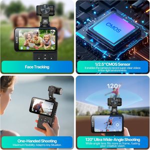 Caméra de vlogging ORDRO M5 5K, stabilisation sur 3 axes, écran tactile IPS rotatif de 3,5 pouces, 48MP, capteur CMOS 1/2,5'', vidéo 4K/60FPS, IR - Product Image 6