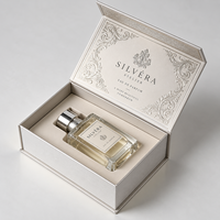 Boîte d'emballage de parfum gaufrée avec insert personnalisé en feuille d'argent pour produits de beauté de luxe