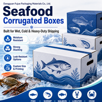 Boîtes en carton ondulé personnalisées, écologiques, imperméables et robustes, en matériaux recyclés, design recyclable pour fruits de mer, poissons congelés, produits froids