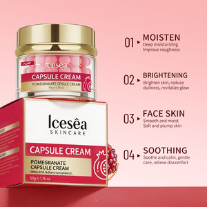 Crema de Cápsulas de Granada Icesea 50g, Antioxidante, Iluminadora, Hidratante, Calmante, Venta al Por Mayor OEM - Product Image 4