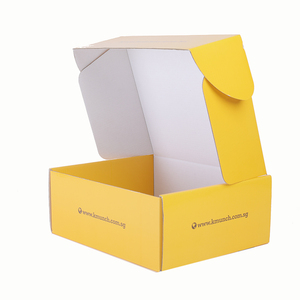 Caja de envío personalizada, caja de correo de embalaje de ropa de zapatos, caja de franqueo de cartón de embalaje <span class=keywords><strong>amarillo</strong></span> con logotipo - Product Image 1