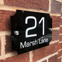 Plaque de porte lumineuse personnalisée à LED rétroéclairée de 12 pouces pour numéro de maison, éclairage extérieur, numéros d'adresse, tension AC/DC, 50 000 heures