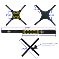 Équipement d'entraînement de football en néoprène avec logo personnalisé, ceinture réglable portable, entraîneur de football à cordon pour entraînement individuel