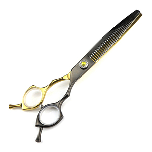 Làm Bằng Tay 7.5 Inch Cong Cắt Cắt Cắt Tóc Kéo 440C Nhật Bản Thép Văn Phòng Chuyên Nghiệp Tóc Mặc Quần Áo Con Chó Chải Chuốt Kéo - Product Image 5