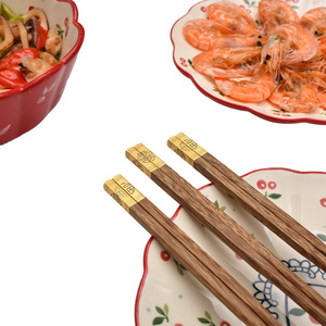 ตะเกียบไม้แกะสลัก ชุดครอบครัว ตะเกียบเสิร์ฟอาหาร ตะเกียบไม้ปีกไก่แบบไม่ทาสี ของใช้ในครัวเรือนจินฟู - Product Image 1