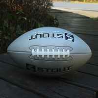 Ballon de rugby en PU taille 9, OEM, pour entraînement de ligue, jeunes et adultes, impression personnalisée, couture à la machine, rugby américain