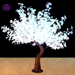 Lampe LED Ginkgo d'extérieur résistante aux intempéries, éclat doré élégant pour jardin, place publique, bord de rivière et scène nocturne urbaine, ornement décoratif à vendre - Product Image 4