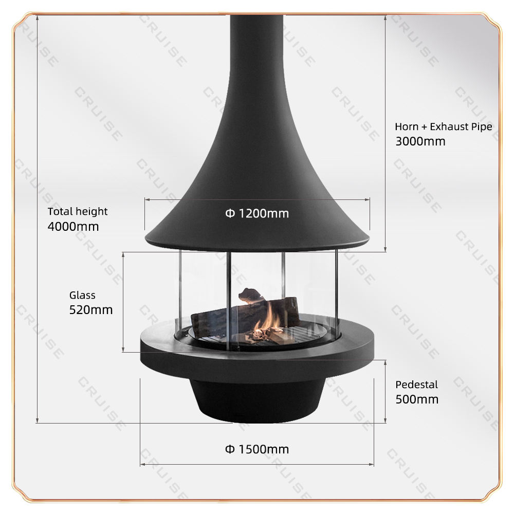 Muriel - gas fireplace - D1200-H1500