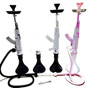 Chichas en Gros Grande Taille 78 CM Forme de Fusil <span class=keywords><strong>AK47</strong></span> Kit de <span class=keywords><strong>Chicha</strong></span> Sheesha de Luxe Grande Taille Rose Vente en Gros - Product Image 1