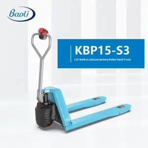 Baoli Transpaleta eléctrica con batería de litio de 1,5 toneladas Carretilla elevadora manual de carga rápida con KPB15-S3 hidráulico - Product Image 4