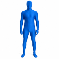 Disfraz de Hombre Invisible Negro para Adultos, Traje Elástico Completo Unisex para Fiestas de Halloween