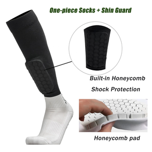 Protector de Piernas de Panal Personalizado, Protector de Pantorrillas de Fútbol Absorbente de Impactos, Calcetines Deportivos de Compresión, Calcetines Acolchados para Espinilleras - Product Image 3