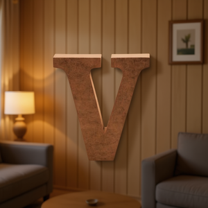 Ilan Lettera Decorativa in Legno V 15Cm Decorazione da Parete - Product Image 3