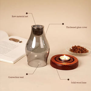 Креативный домашний огнеупорный подсвечник со стеклянной ветрозащитной крышкой - Product Image 4