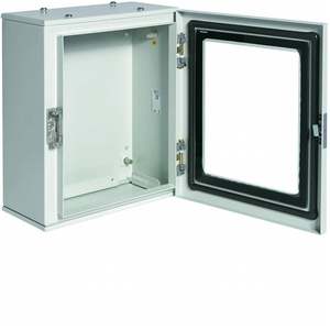 FL154A Personnalisable avec un coffret mural en acier Hagers personnalisable avec porte transparente H350 W300 D160 Orion Plus - Product Image 1