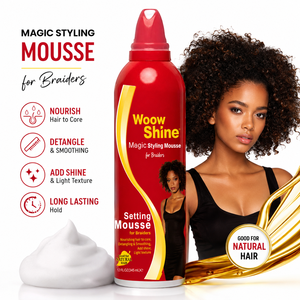 Mousse Idratante a Lunga Durata per Acconciature Intrecciate, Schiuma Modellante Naturale per Capelli, Lucidante, Non Sfaldante, per Bordi Lisci - Product Image 4