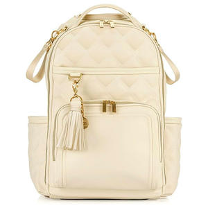 Nueva Bolsa de <span class=keywords><strong>Pañales</strong></span> Casual de Moda para Mamá y Bebé, de Poliéster, con Borla de Cuero Desmontable, Tipo Mochila - Product Image 5