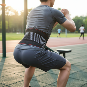Ceinture de soutien lombaire avec plaques en acier SMLXLXXL respirante pour le sport et les activités de plein air - Product Image 3