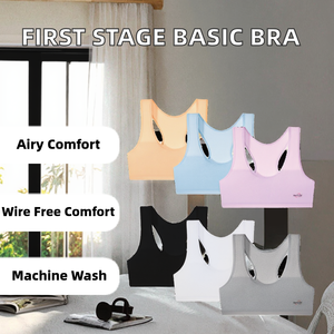 Soutien-gorge gothique respirant pour adolescentes, avec coussinets fins en éponge, double couche, anti-transparence, sans armatures et amovibles - Product Image 2