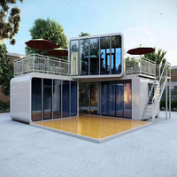 Maison Capsule Spatiale de Haute Qualité à Prix Abordable, 2 Chambres avec Cuisine, Toilettes, Cabane de Type Apple, Restaurant, Maison Préfabriquée