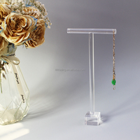 Présentoir pour colliers et boucles d'oreilles en T avec base présentoir pour boucles d'oreilles multiples personnalisé présentoir acrylique transparent unique pour boucles d'oreilles