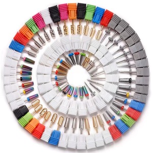 Giá sỉ Bộ dụng cụ làm móng thép 5 trong 1, mũi khoan Tungsten 3/32\", dũa kim cương làm móng, mũi khoan acrylic, mũi khoan gốm cacbua - Product Image 1