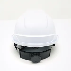 Лучшая цена американский стандарт белый твердый пластик класс защиты головы спортивный защитный шлем с отверстием для наушников
