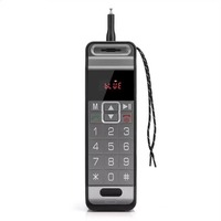 Haut-parleur sans fil Bluetooth créatif en forme de téléphone portable rétro, style vintage, avec subwoofer et lecteur de carte TF, cadeau pour les amateurs de musique