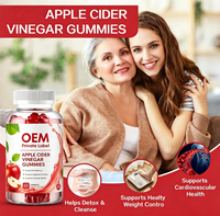 Gomitas de Vinagre de Sidra de Manzana, Veganas, para un Vientre Plano, Bienestar Femenino, Sin Azúcar, Suplemento Original para Mujeres, Forma Personalizada, OEM, ODM, HALAL