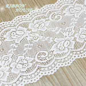 (3 Mét) 15Cm Trắng Đàn Hồi Vải Ren Đồ Lót Rỗng Căng Ren <span class=keywords><strong>Trim</strong></span> Đồ Lót DIY - Product Image 5