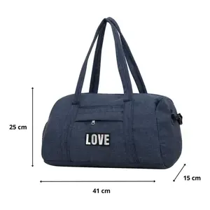 Bolsa de Viaje para Mujer Fana Lina, Diseño Blue Love, Capacidad de 20-35L, Cierre de Cremallera, Estilo Elegante para Adultos - Product Image 4