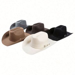 Chapeau de cowboy blanc tendance en gros pour hommes et femmes – Nouvelle collection de chapeaux western élégants pour cowgirl - Product Image 1