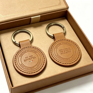Porte-clés en cuir de style italien, design rétro européen, cadeau <span class=keywords><strong>d</strong></span>'affaires, fabrication directe, logo personnalisé - Product Image 3