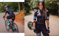 Combinaison de triathlon à demi-zip en tissu super extensible de qualité supérieure pour le cyclisme, la course et la natation – Ensemble court