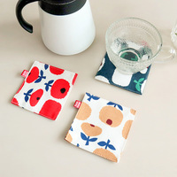 Alas Cangkir Kain Desain Modern Sederhana Gaya Jepang Berlapis Ganda dengan Insulasi Panas untuk Mug dan Cangkir Teh