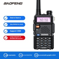 Radio Analog Dua Arah UV-5R Dual Band Genggam Walkie Talkie Daya Tinggi Jangkauan Jauh untuk Luar Ruangan Maritim Sipil Woki Toki