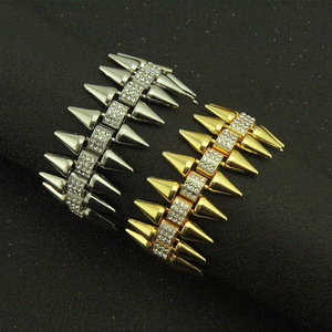 New Hot Selling Cool Popular Design Geometric Chain <b>Bracelet</b> Hiphop Style Alloy Gold Silver Plated Men's <b>Bracelet</b> Trendy Jewelry - Product Image 1