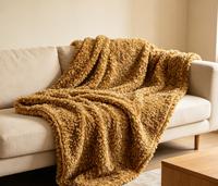 3D Ausgehöhlter Geldbaum Jacquard-Samtstoff Polyester Flauschiges Plüschtextil für Vorhänge Kissen Decken Wohndekoration Sofort Lieferbar