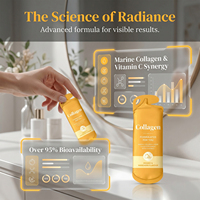 Compléments alimentaires OLLI à base de collagène marin hydrolysé liquide, biotine, CoQ10, vitamine C, pour adultes, hydratation de la peau, des cheveux et des ongles