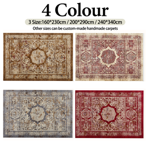 Thảm trải sàn Ba Tư cổ điển Dsermer, họa tiết hoa, chất liệu acrylic, độ dày trung bình, mặt sau bằng sợi đay, chống trơn trượt, sang trọng, kích thước lớn, dùng cho phòng khách - Product Image 5