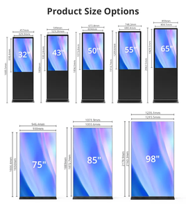 จอแสดงผลดิจิทัลแบบตั้งพื้นในอาคาร LCD ขนาด 43 49 55 65 นิ้ว ระบบแอนดรอยด์ สำหรับโฆษณา วิดีโอ พร้อมหน้าจอสัมผัส - Product Image 3