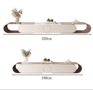 Meuble TV moderne de luxe simple en bois massif, support mural rétractable, petit meuble <span class=keywords><strong>suspendu</strong></span> pour célébrités d'Internet, meubles de maison - Product Image 3