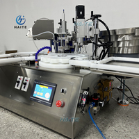 Machine de remplissage et de sertissage automatique HAITE pour flacons de soin de la peau, huiles essentielles, avec bouchon à bille, bouchon à vis, bouchon en aluminium