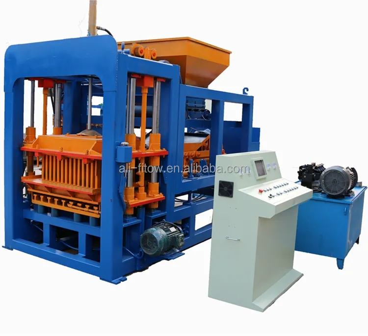 QT4-15 high strength hollow concrete blocks and brick making machines for construction