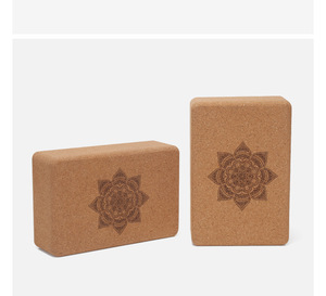 Blocs de yoga haute densité en liège naturel, accessoires de fitness écologiques pour femmes, bloc de yoga en liège pour entraînement fitness - Product Image 1