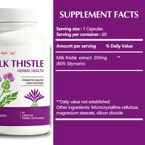 Capsules toniques nutritives au chardon-Marie - Mélangées à du pissenlit et de l'<span class=keywords><strong>artichaut</strong></span>, soutien du foie et de la vitalité, approvisionnement en vrac certifié GMP - Product Image 4