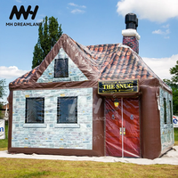 Tente de pub irlandais gonflable en PVC portable, taille et couleur personnalisables, utilisation publicitaire, événements de bar en plein air